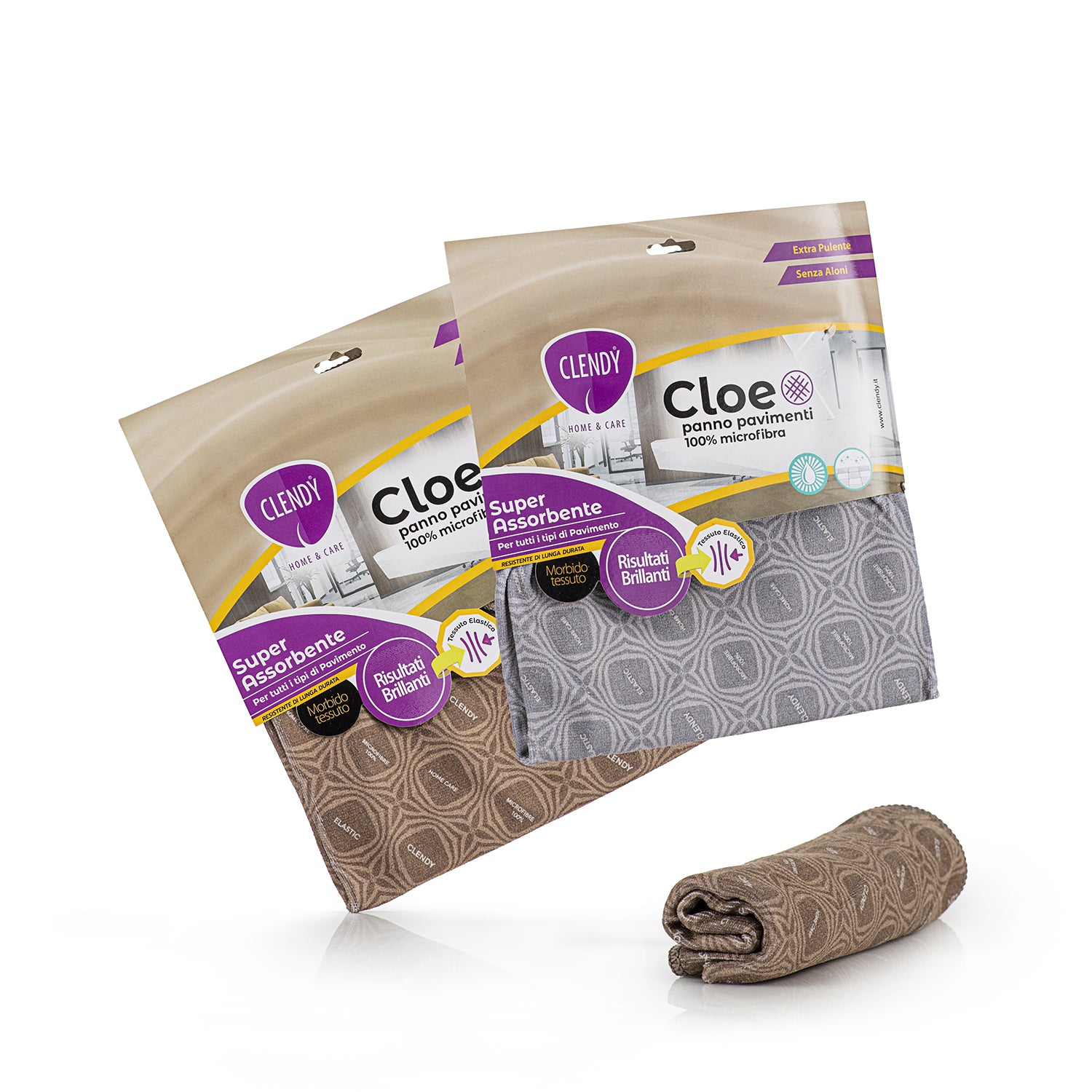 panno microfibra elastico cloe marrone grigio
