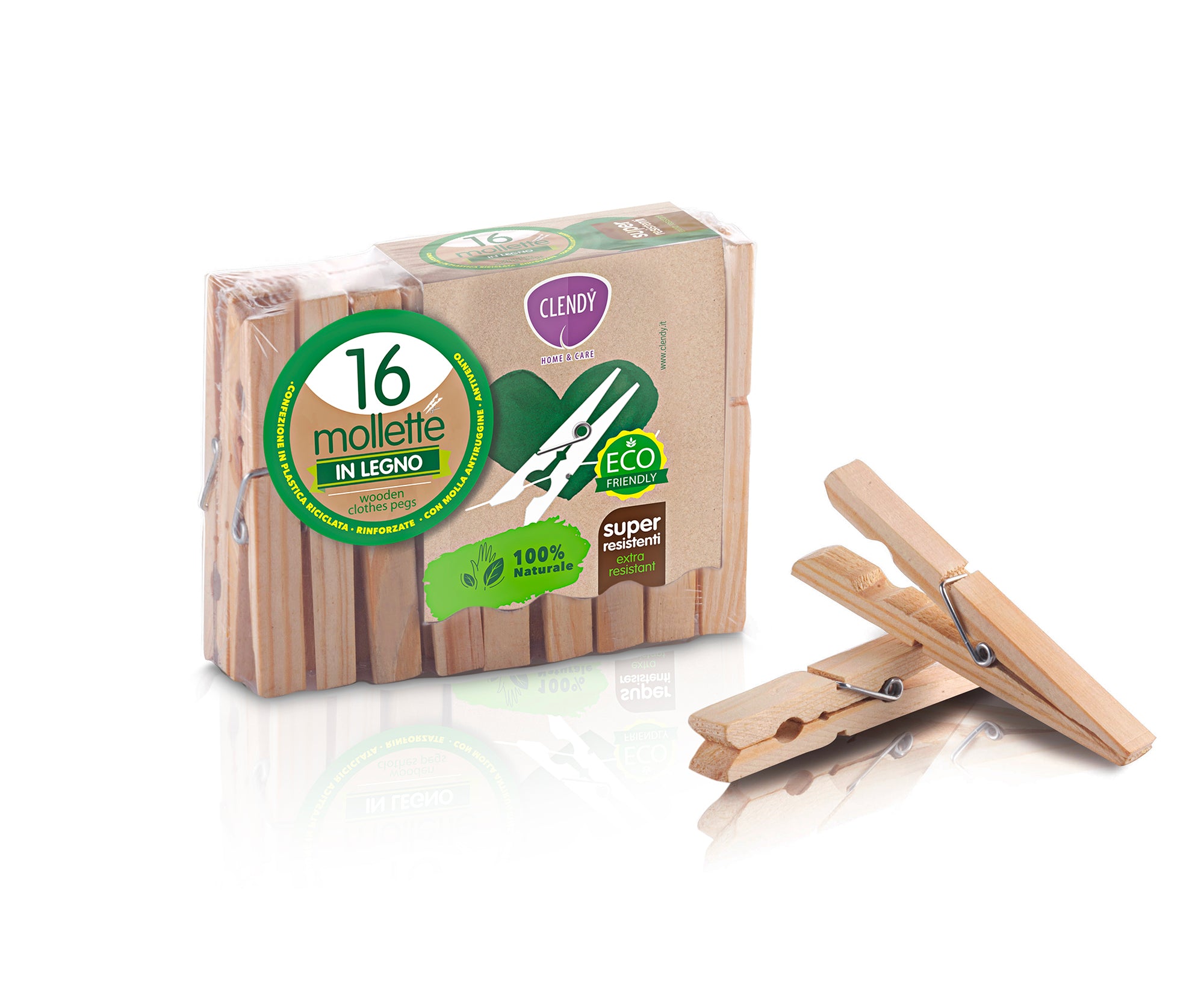 mollette bucato legno