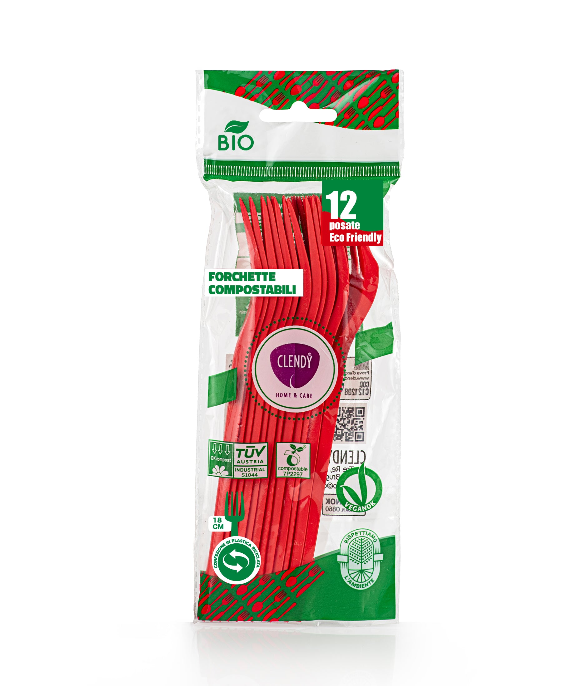 Forchette Compostabili Rosse