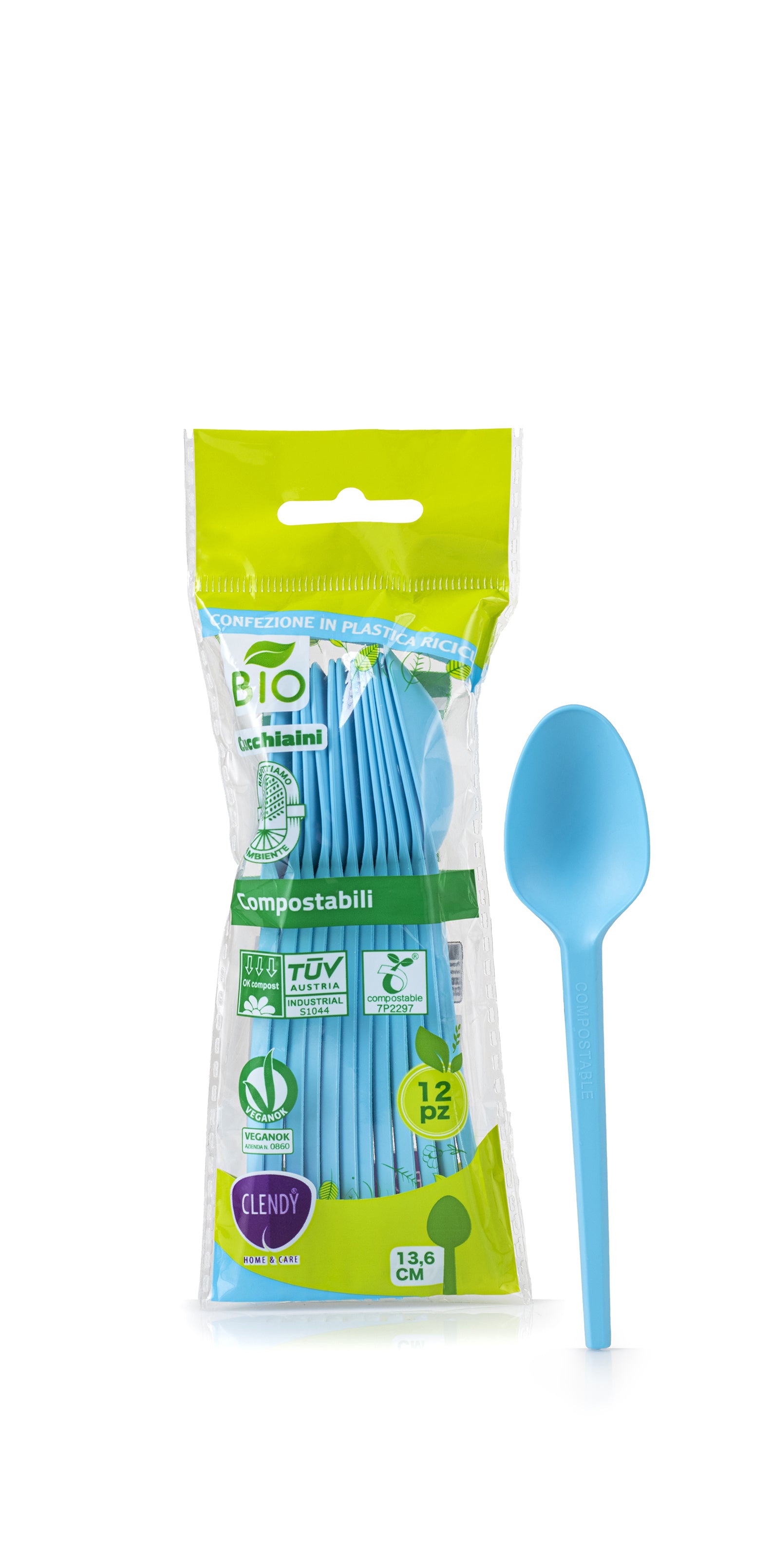 Cucchiaini Compostabili Azzurri