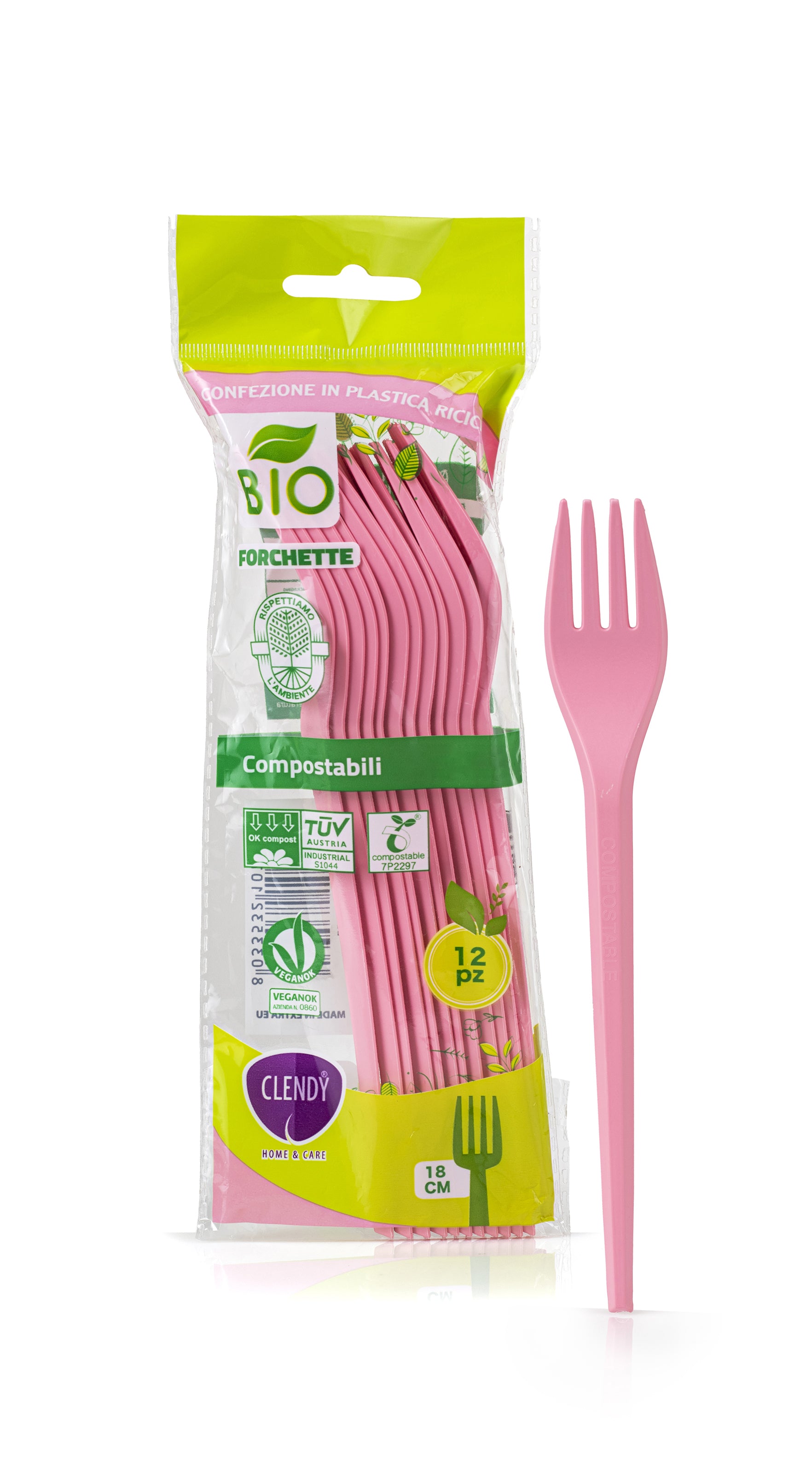 Forchette Compostabili Rosa