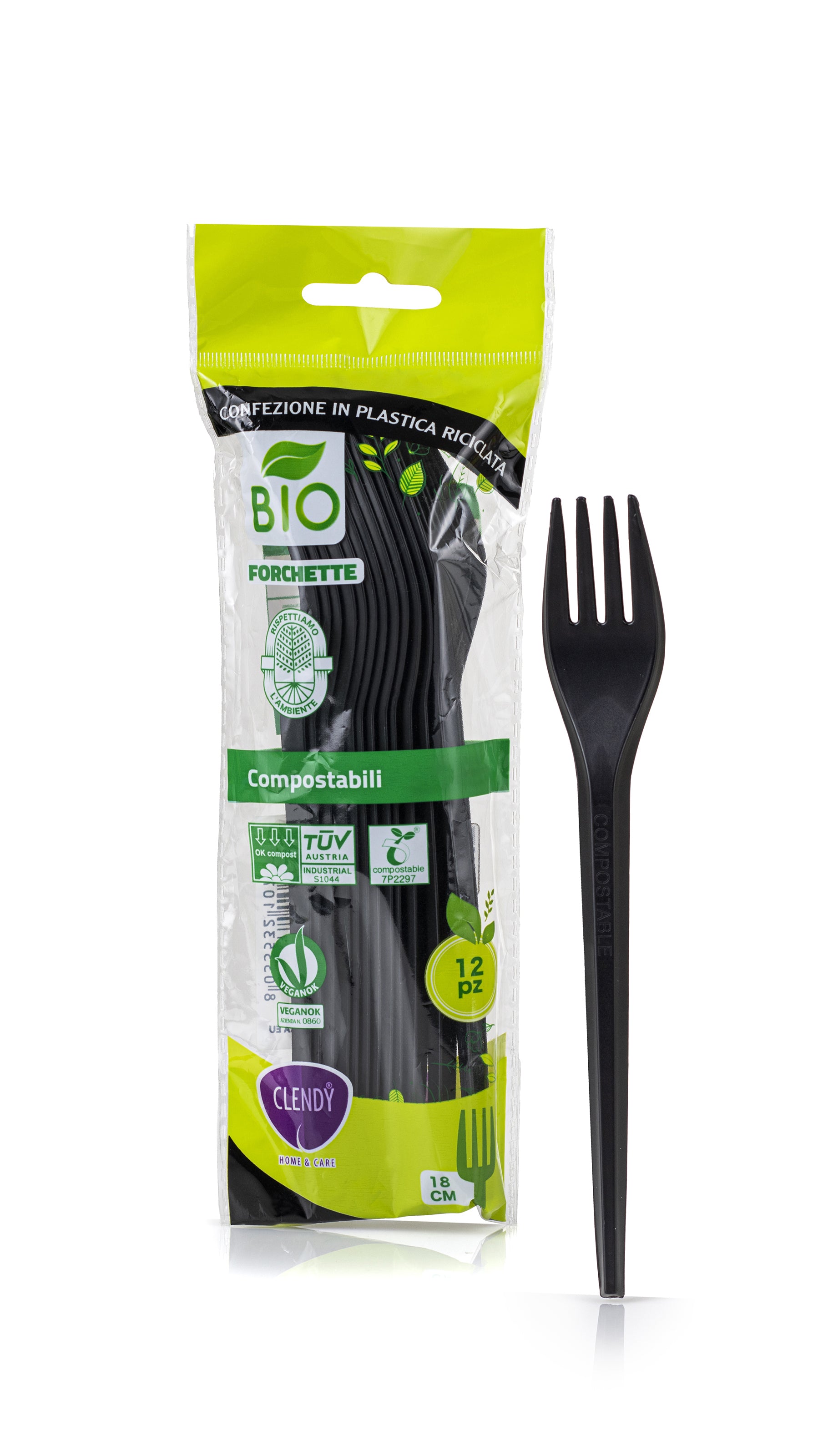 forchette compostabili nere