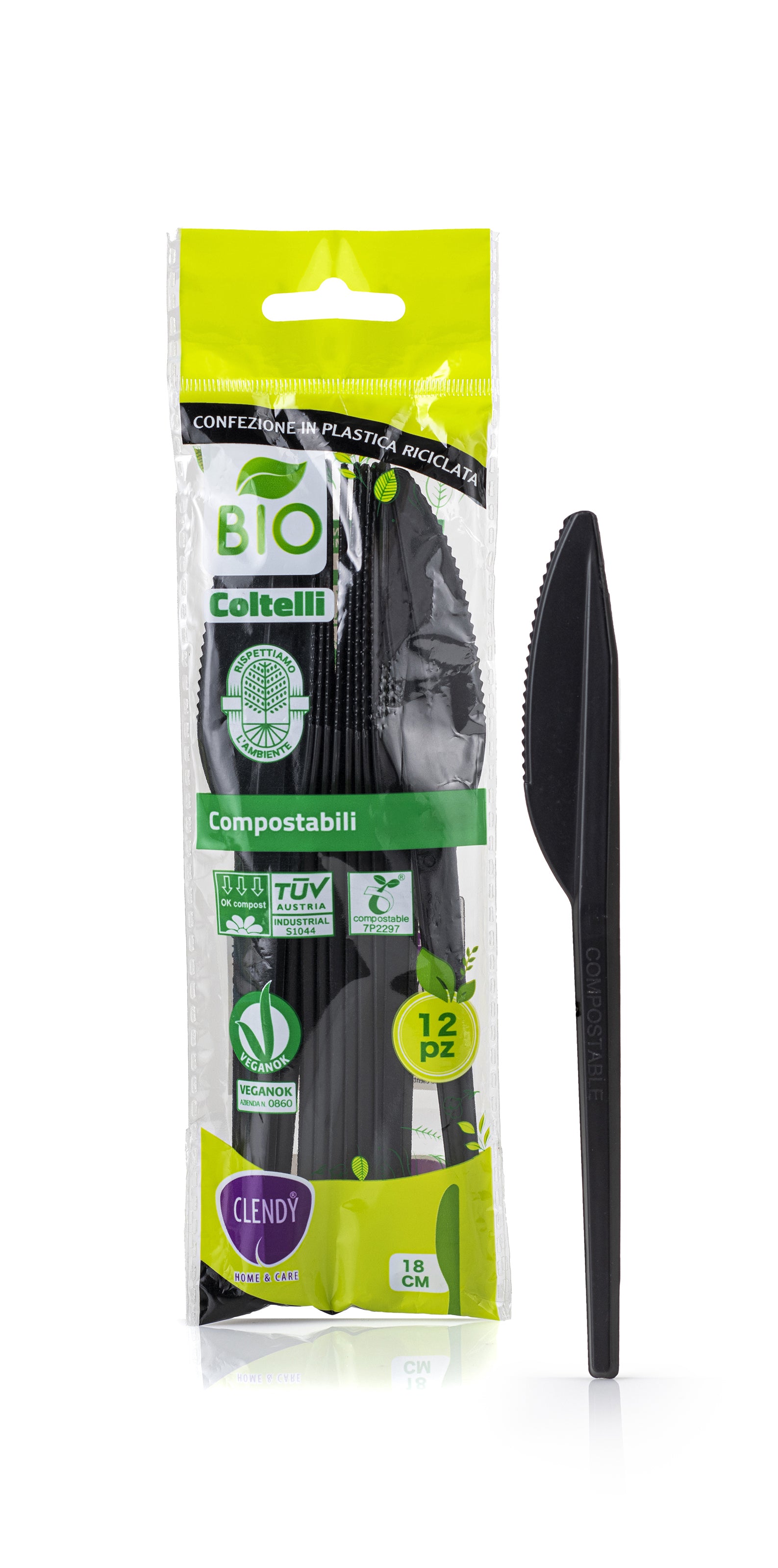 coltelli compostabili neri