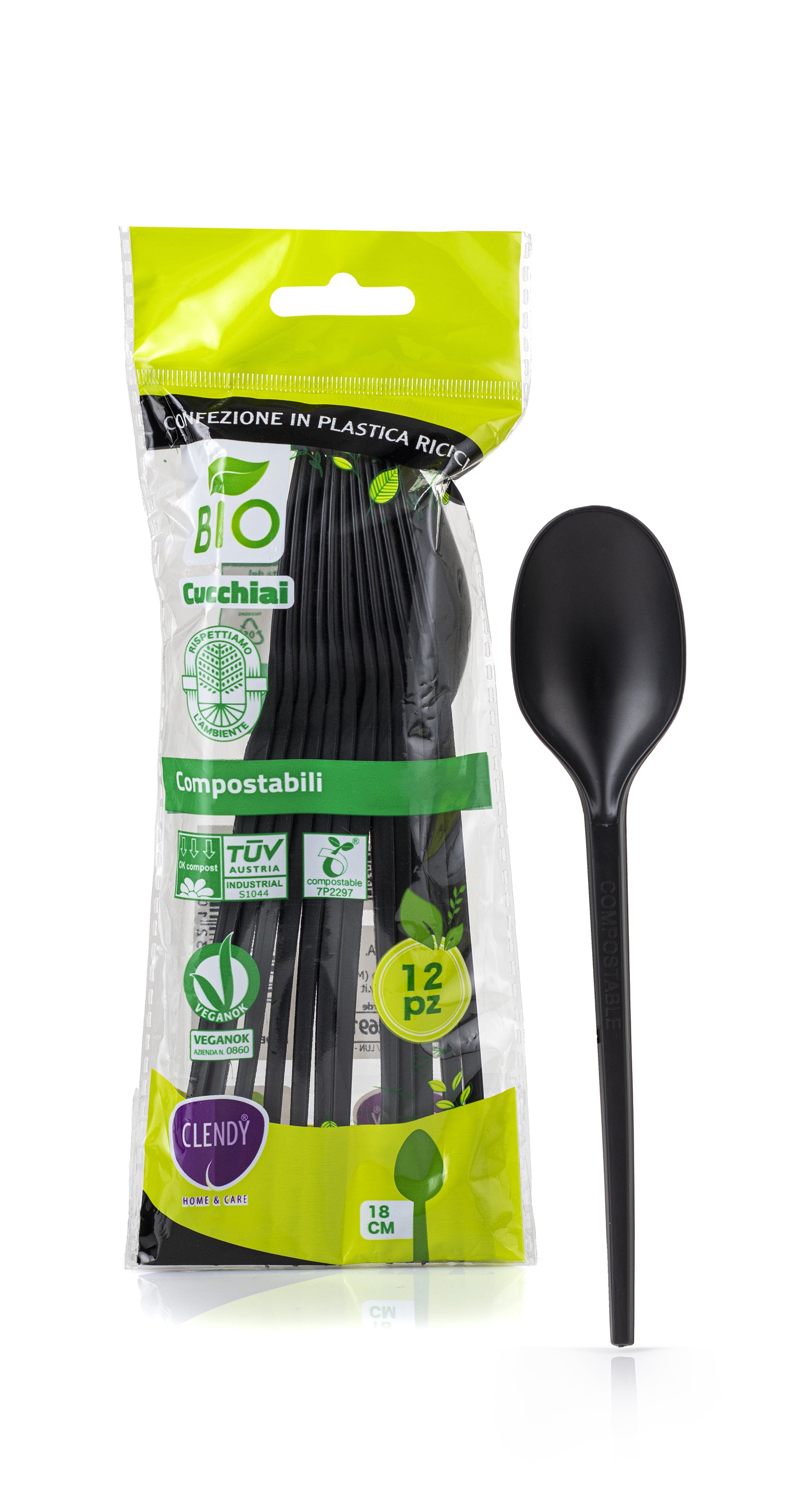 Cucchiai Compostabili Neri