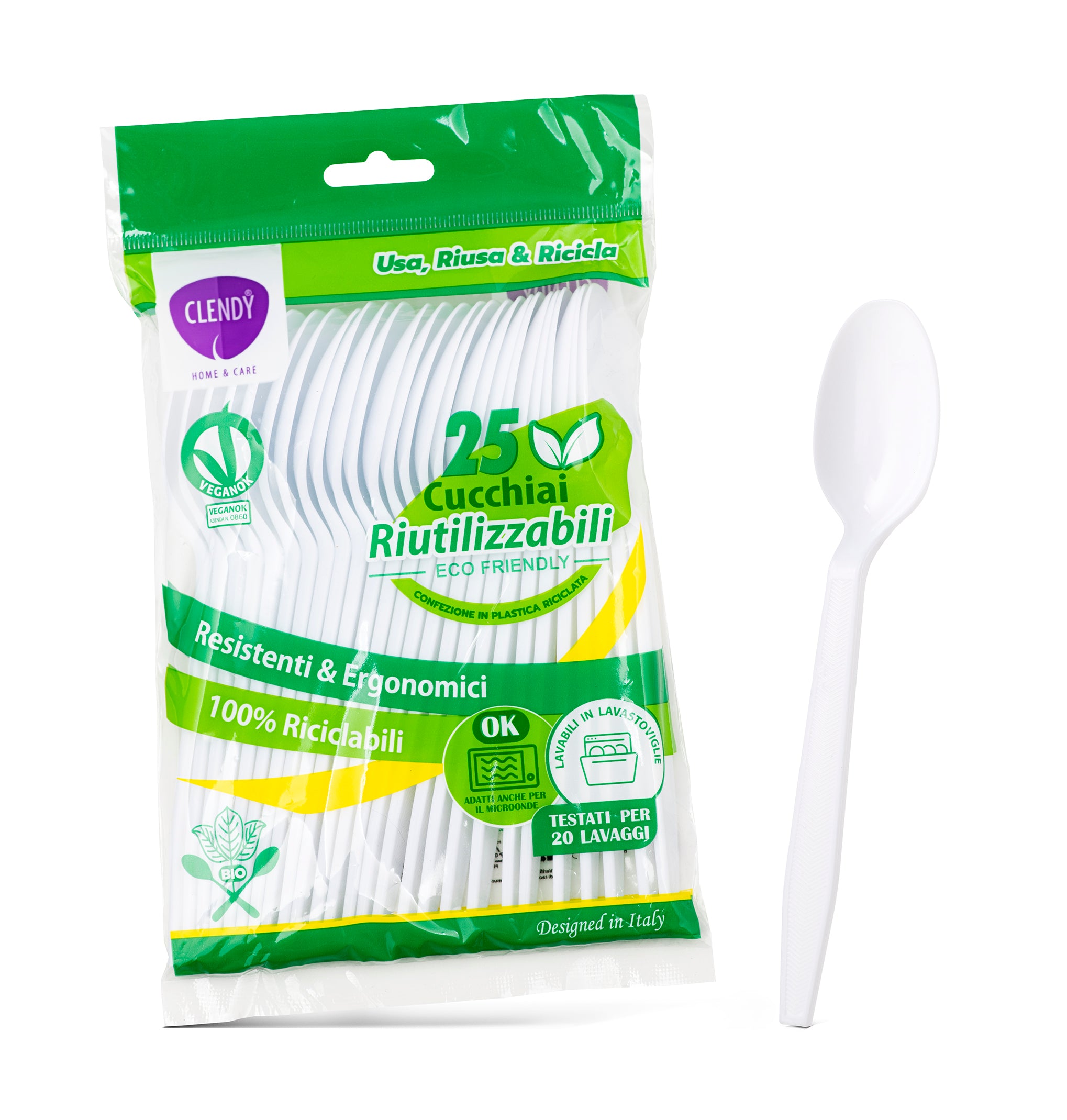 Cucchiai Riutilizzabili Bianchi