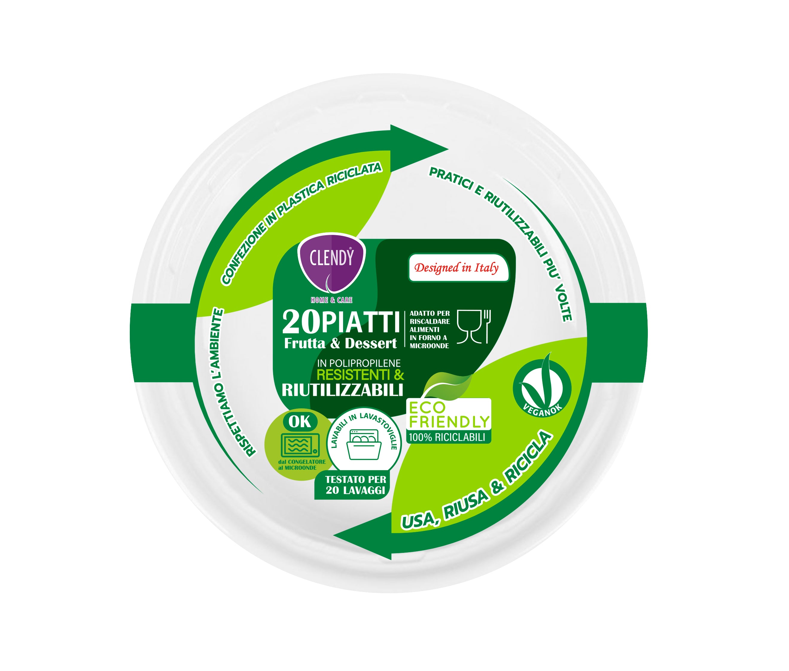 piatti riutilizzabili frutta