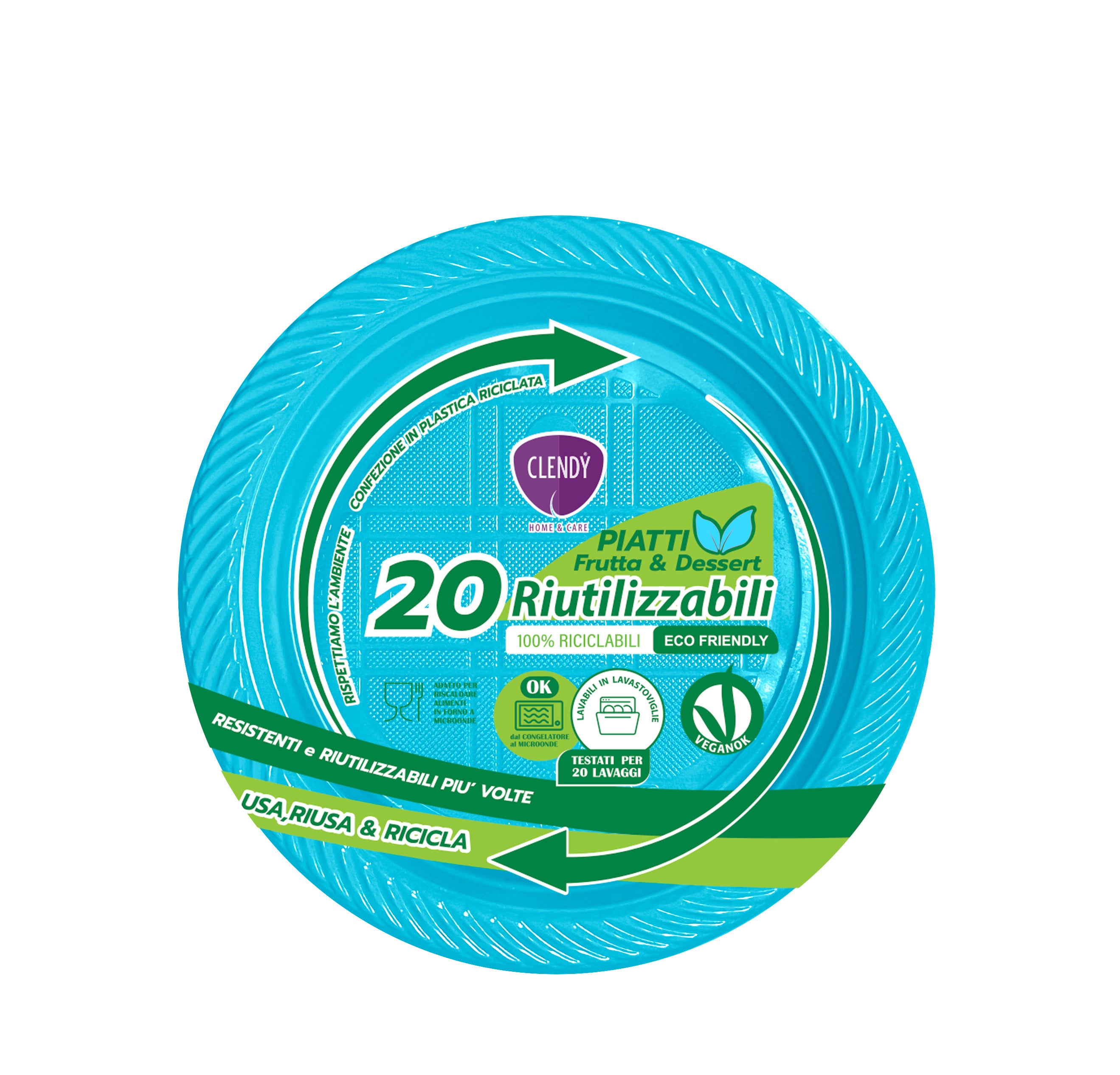 piatti riutilizzabili frutta azzurri