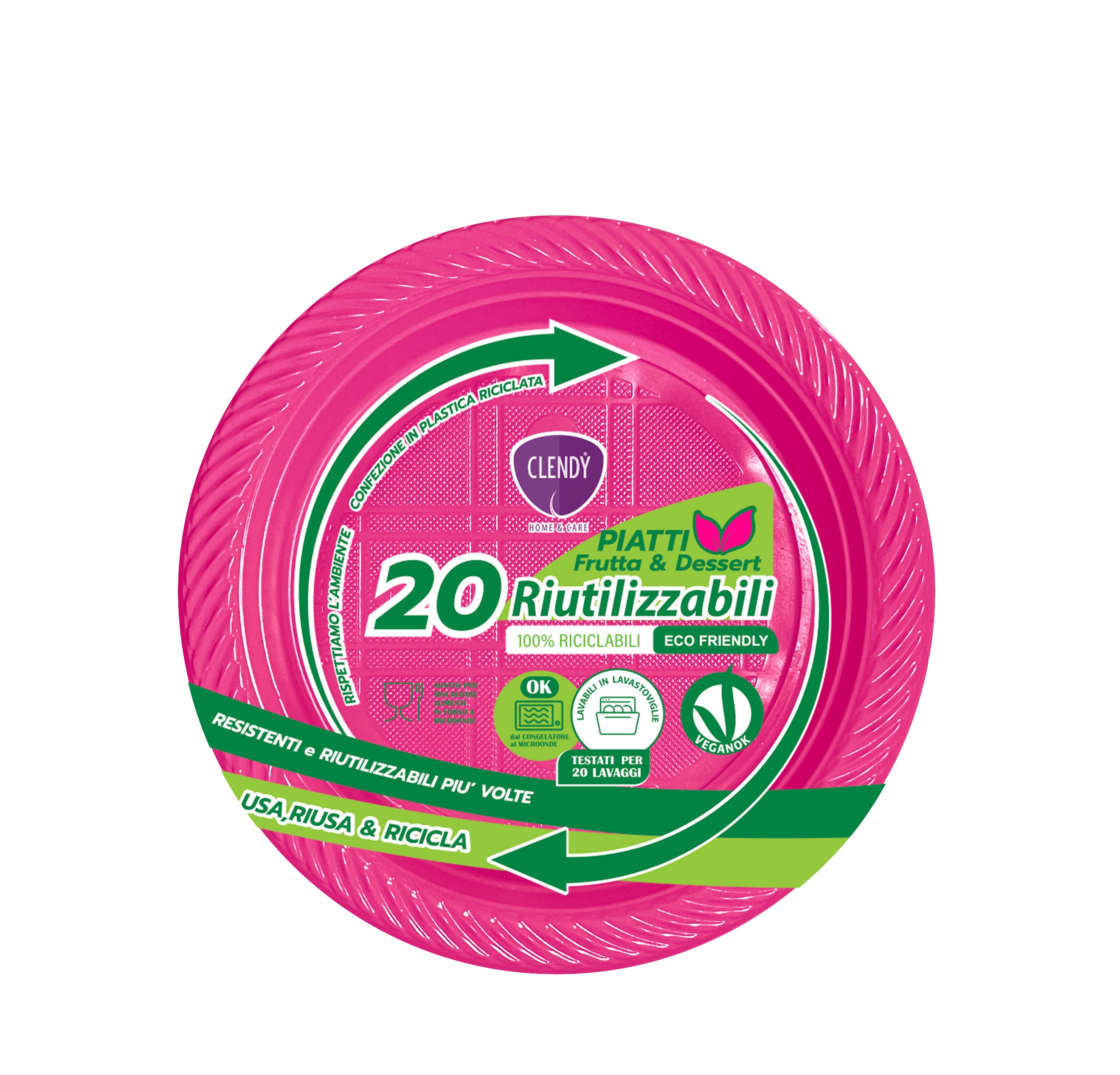 piatti riutilizzabili frutta fucsia