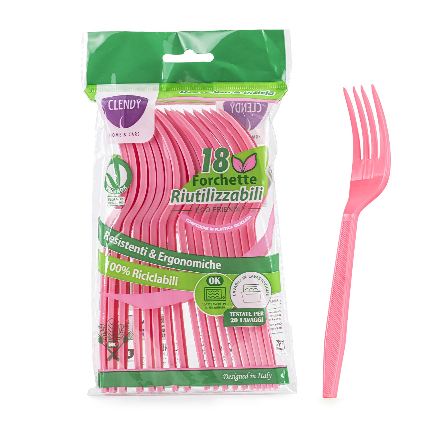 Forchette Riutilizzabili Rosa