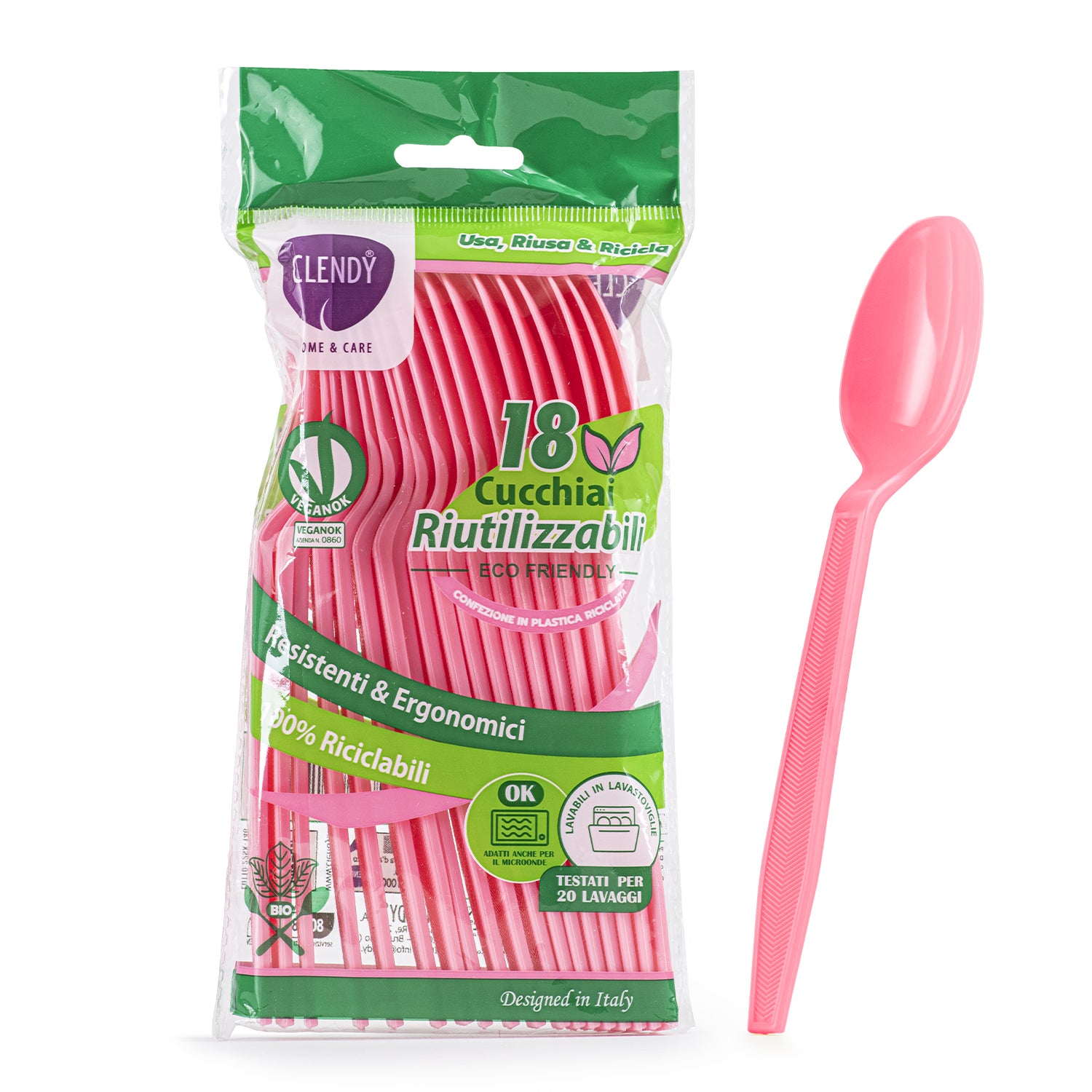 Cucchiai Riutilizzabili Rosa