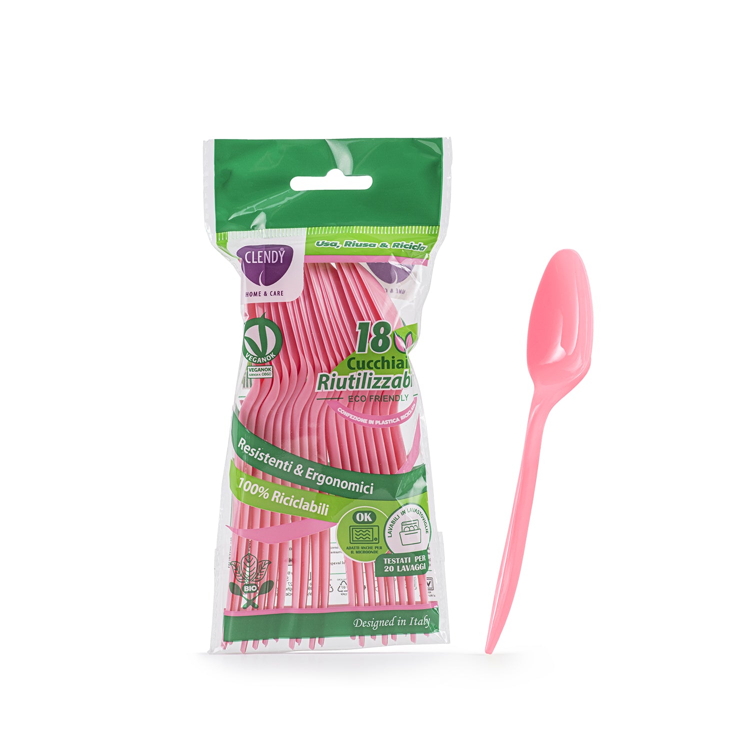 Cucchiaini Riutilizzabili Rosa