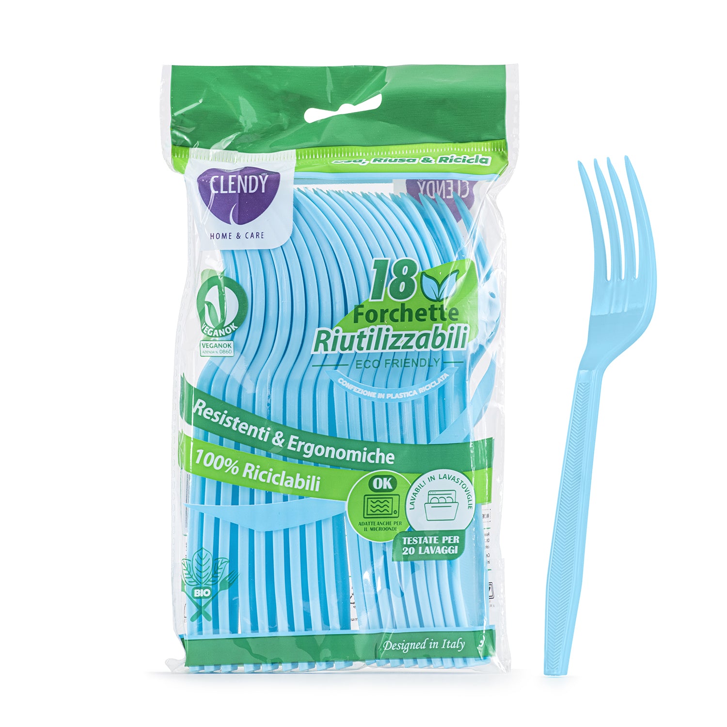 Forchette Riutilizzabili Azzurre