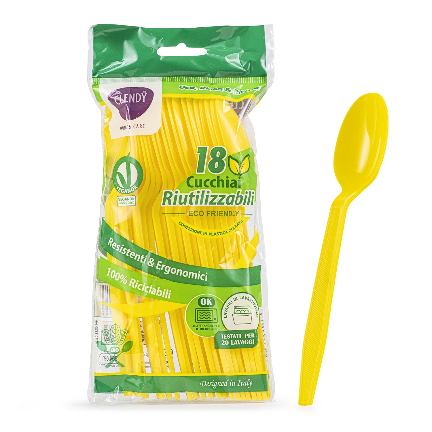 Cucchiai Riutilizzabili Gialli