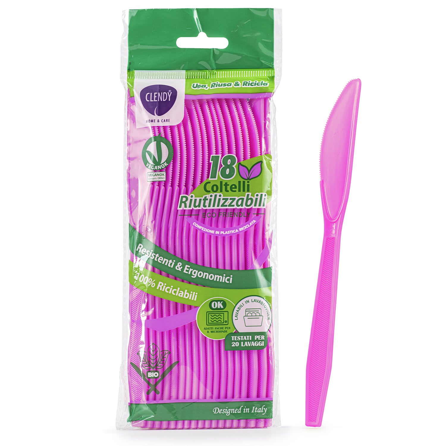 Coltelli Riutilizzabili Fucsia