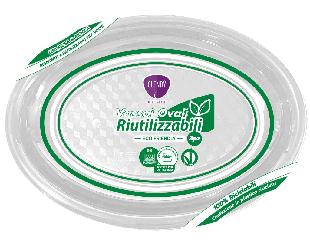 Vassoi Riutilizzabili Trasparenti