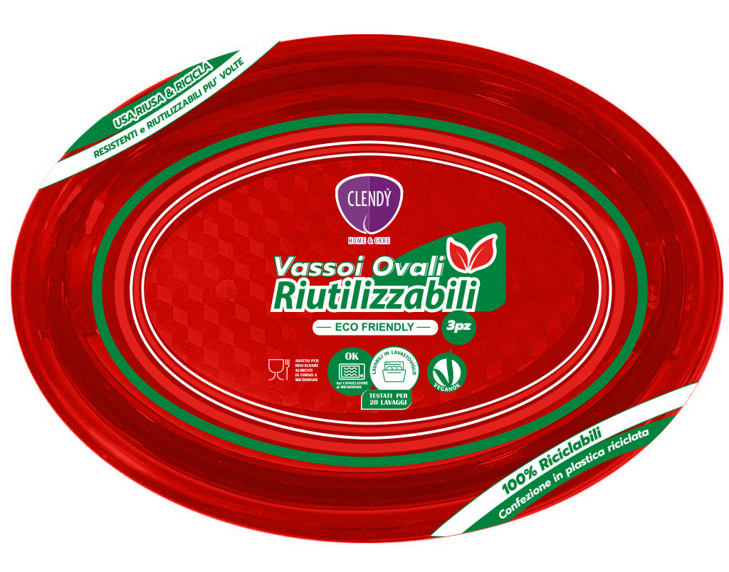 Vassoi Riutilizzabili Rossi