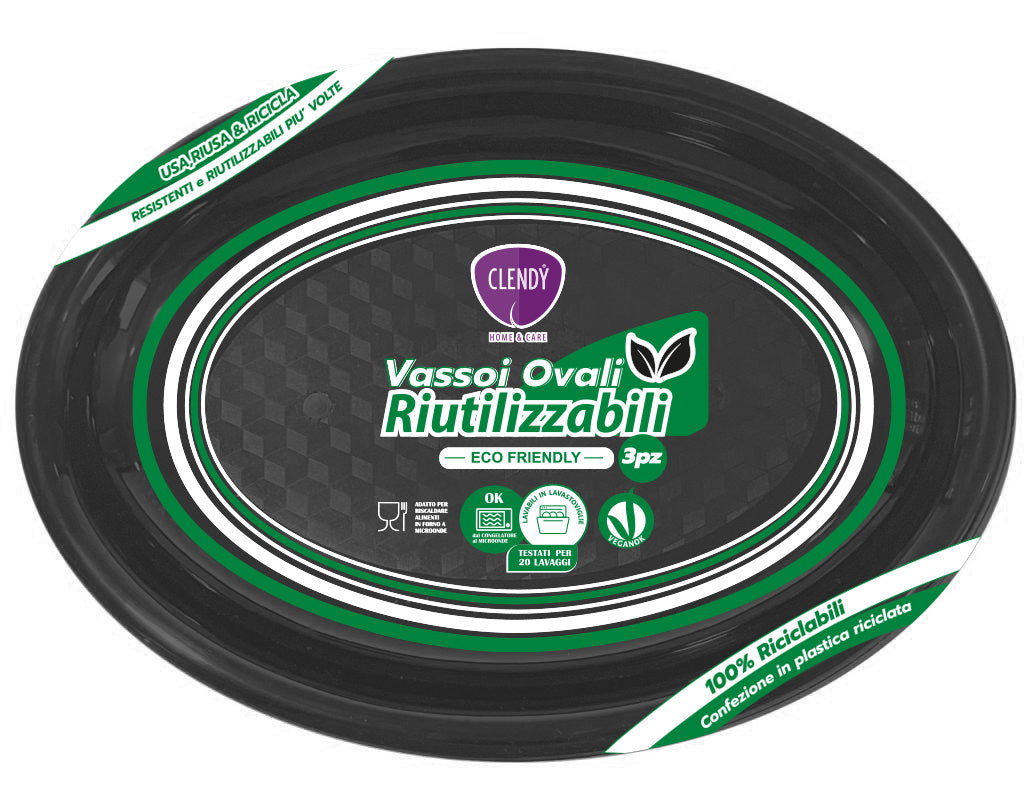 Vassoi Riutilizzabili Neri