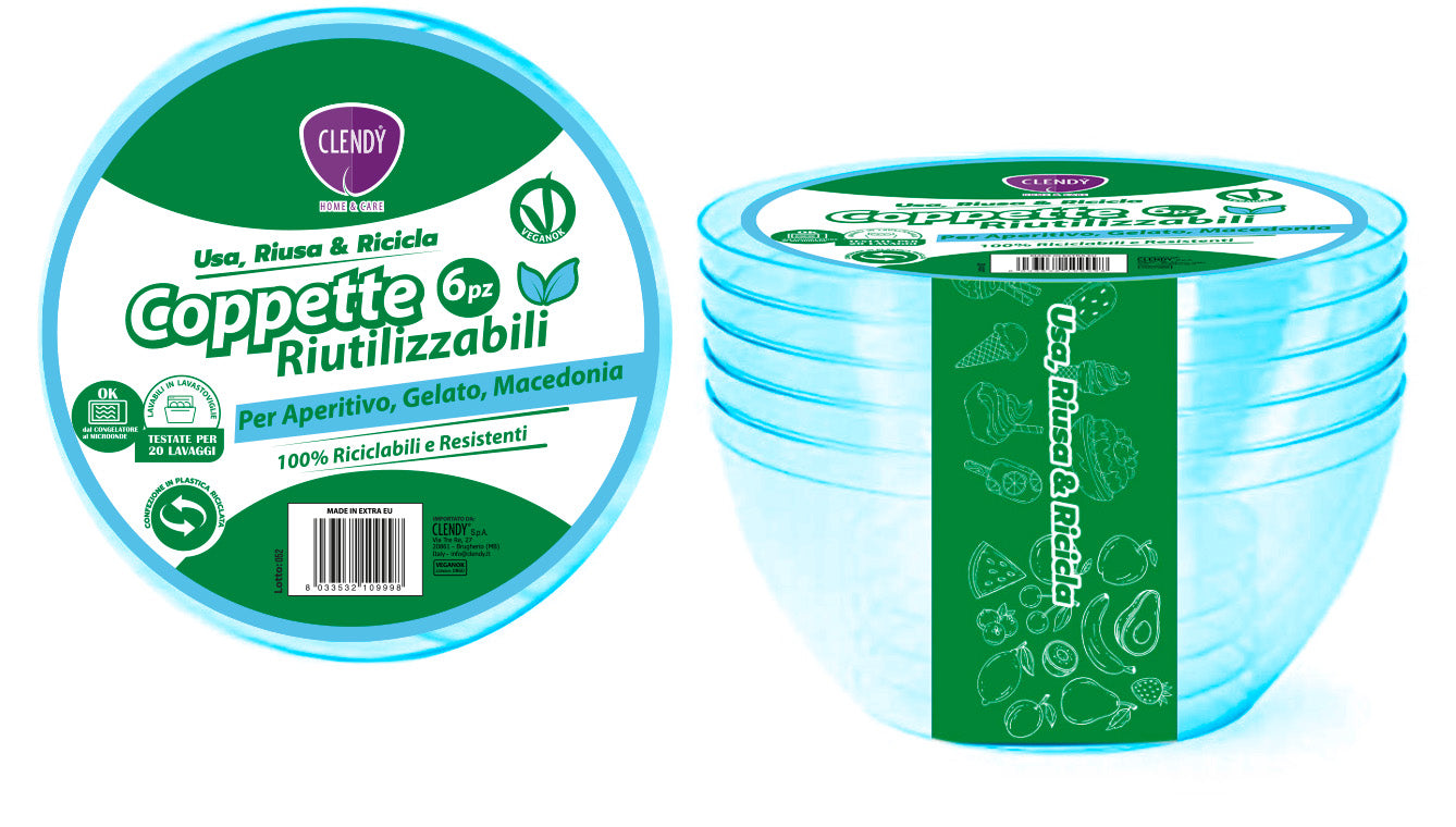 Coppette Riutilizzabili Azzurre