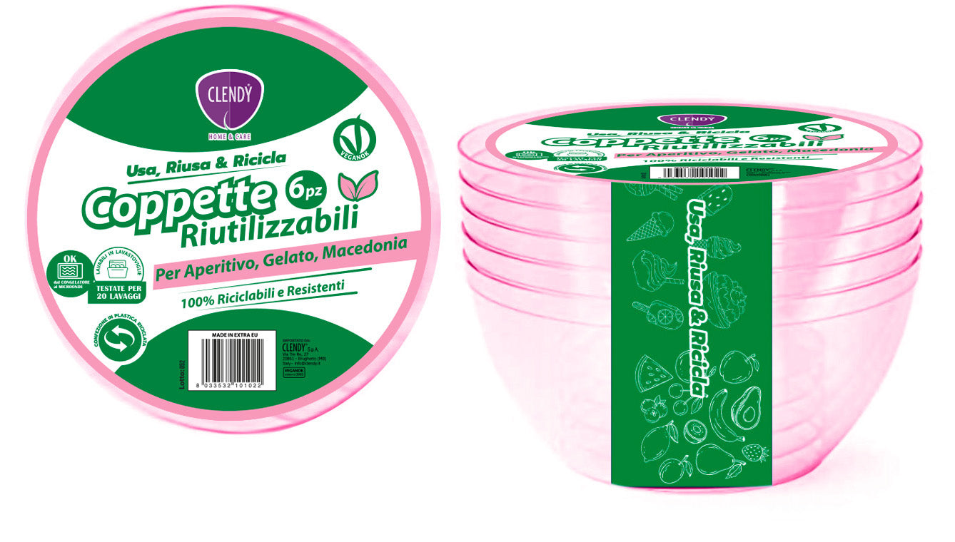 Coppette Riutilizzabili Rosa