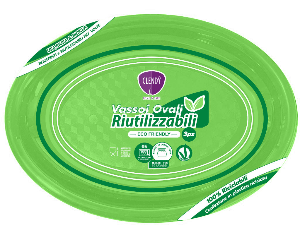 Vassoi Riutilizzabili Verdi