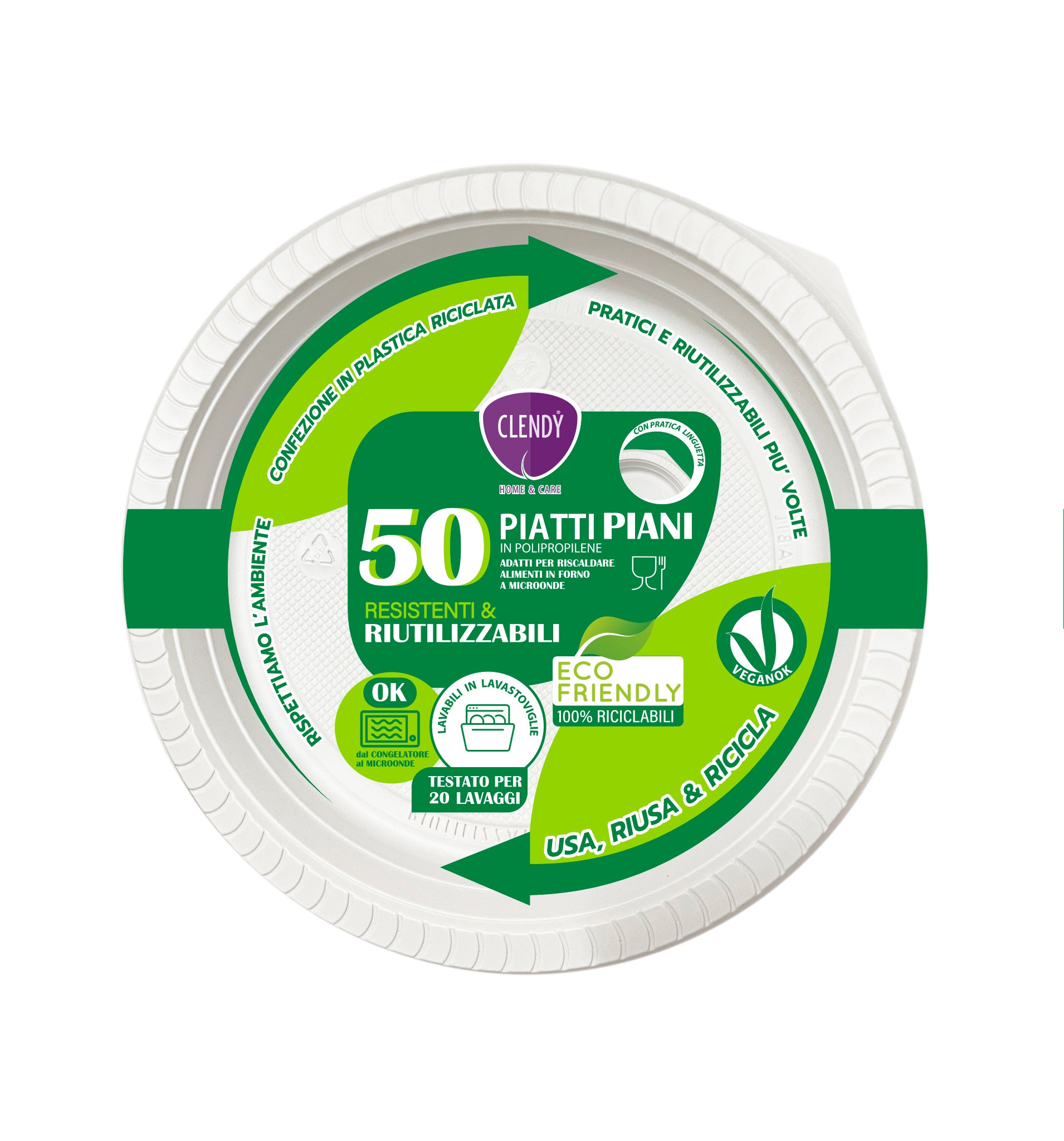 piatti piani riutilizzabili