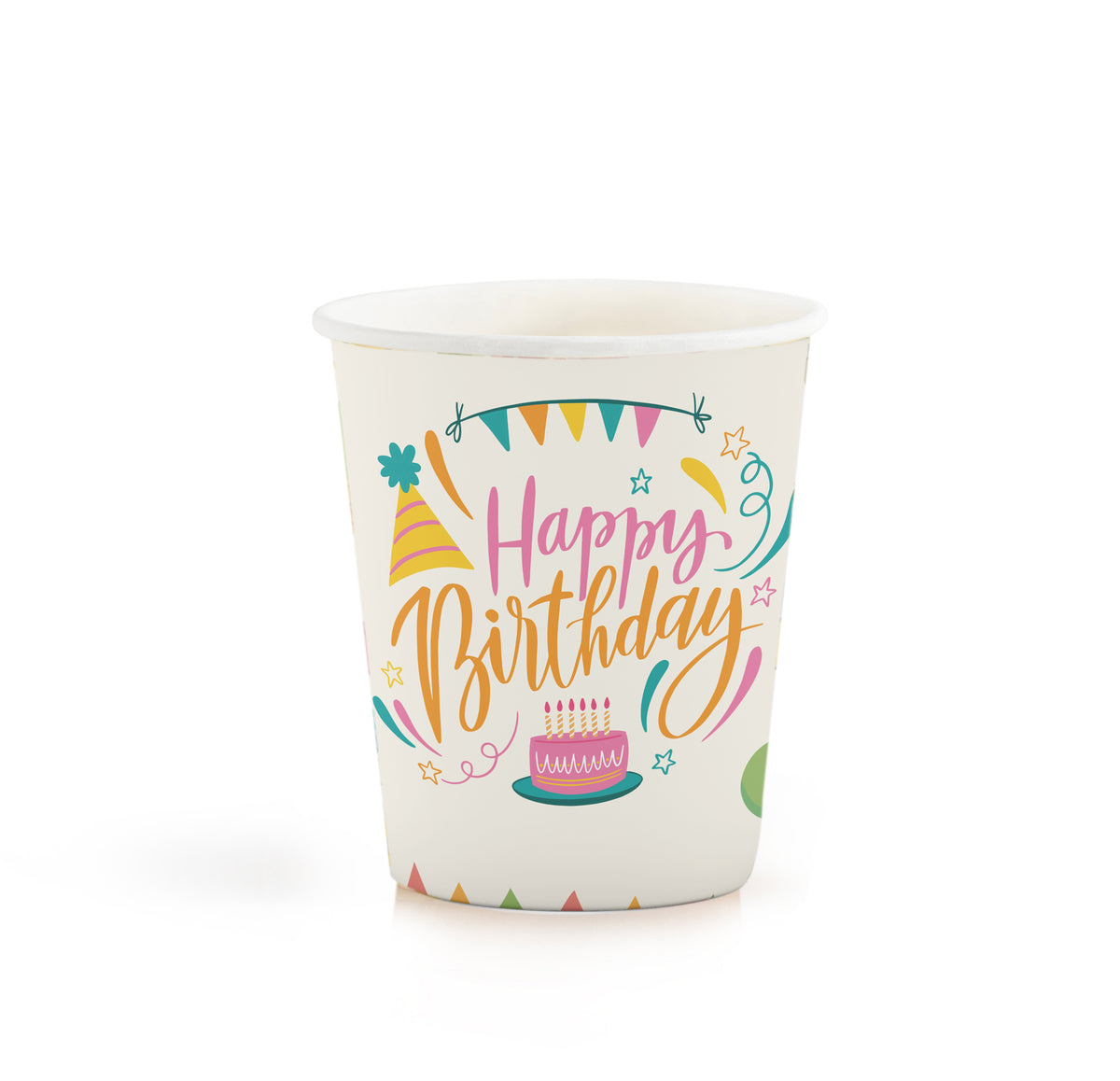 Bicchieri di Carta Compostabili HAPPY BIRTHDAY 240ml - 25pz